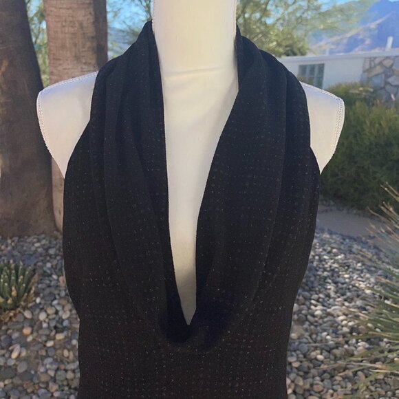 Jessica McClintock Halter Dress Womens Size 12 Millennium 2000 Black Sparkle NWT - Picture 7 of 12